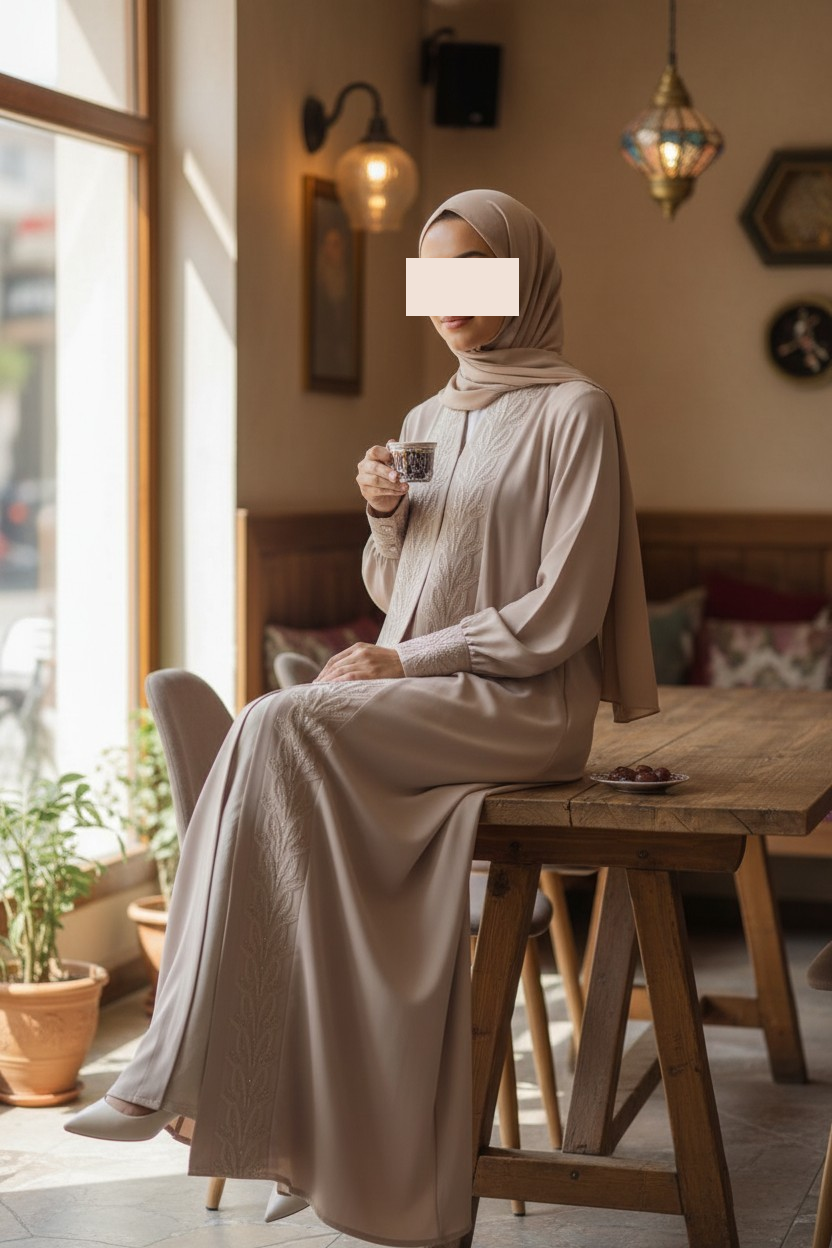 ABAYA PERLA BEIGE